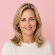 Portrait of a woman with shoulder-length blonde hair